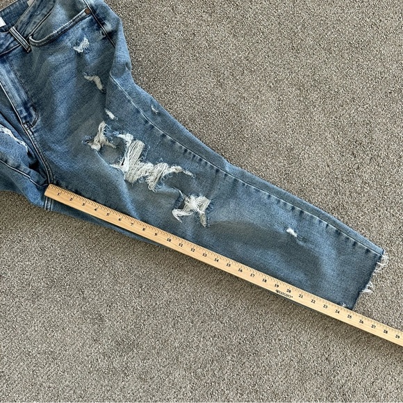 Judy Blue Rianna Hi-Rise Destroyed Shark Bite Skinny Jeans Size 16W - Picture 6 of 7